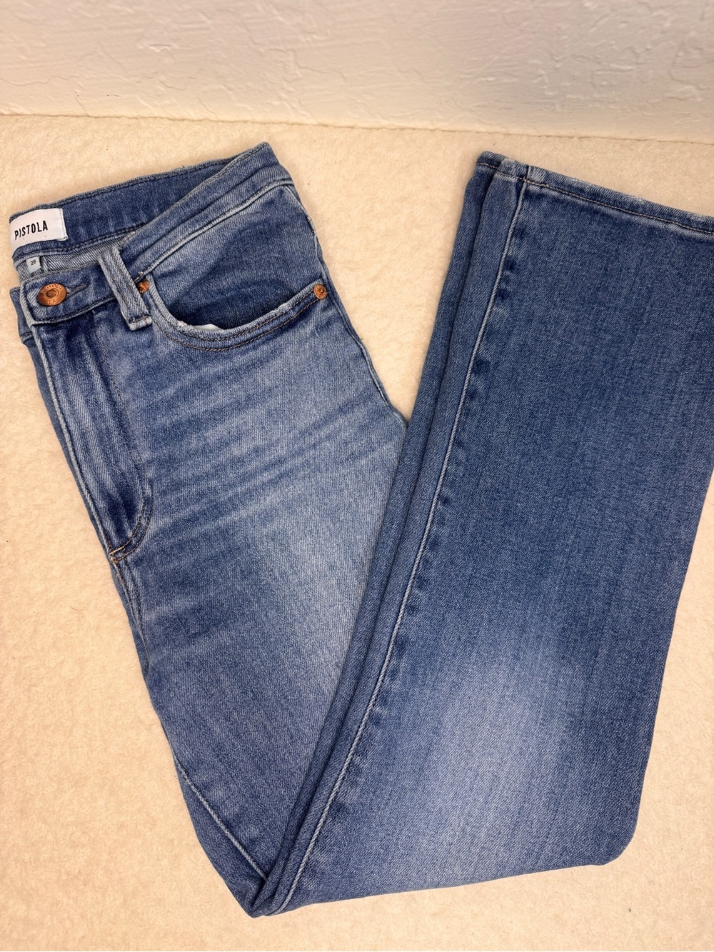 pistola Classic Mid-Blue Straight Leg Jeans
